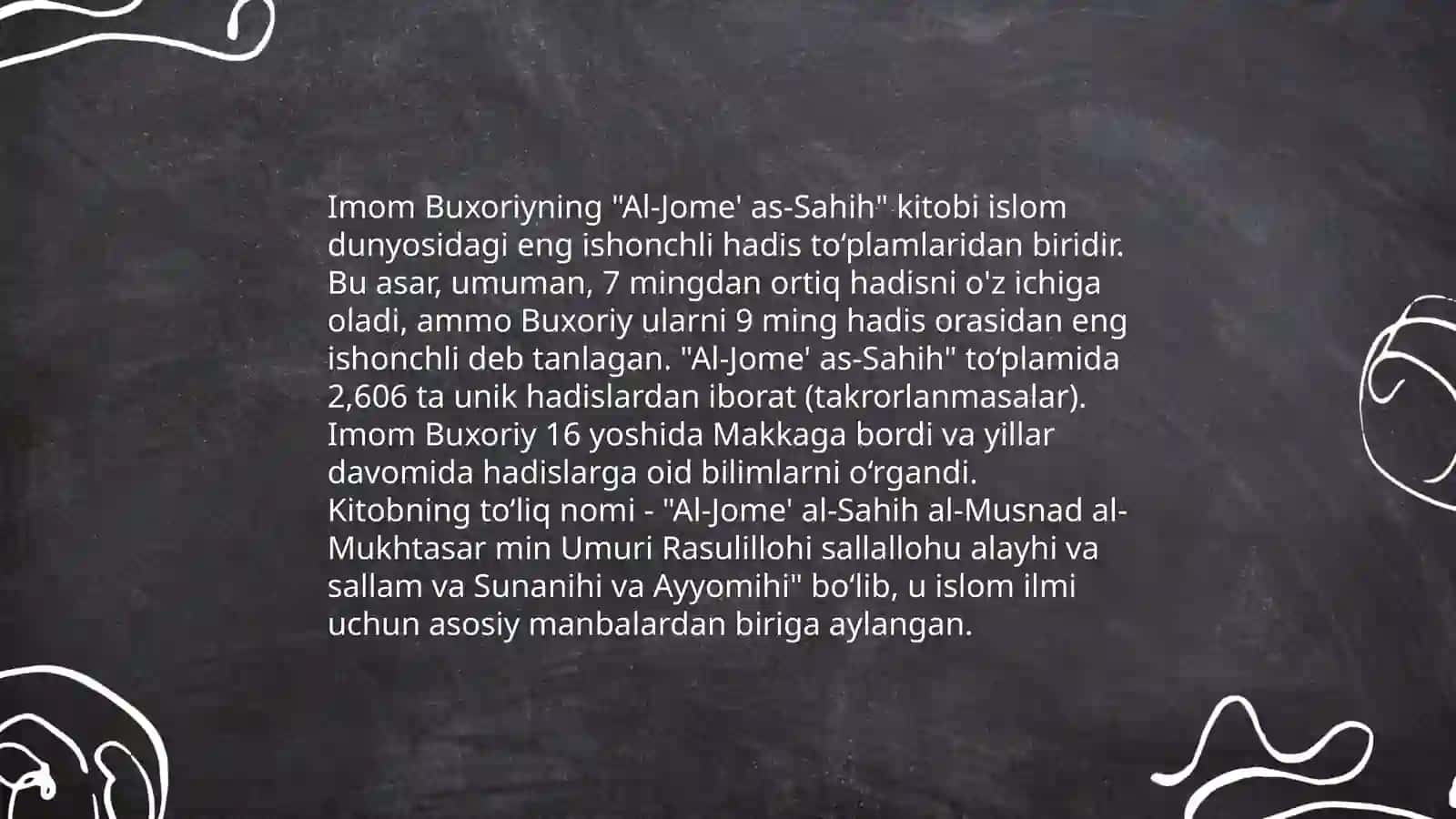 Imom Buxoriy va Imom Termiziyning hadis ilmiga qoʻshgan hissalarini qiyosiy tahlili 4