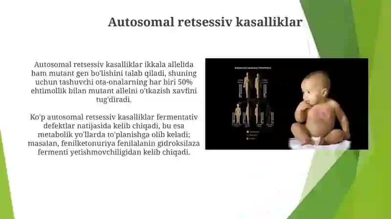 Tibbiy biologiya Autosoma dominant va retsessiv kasalliklar 4