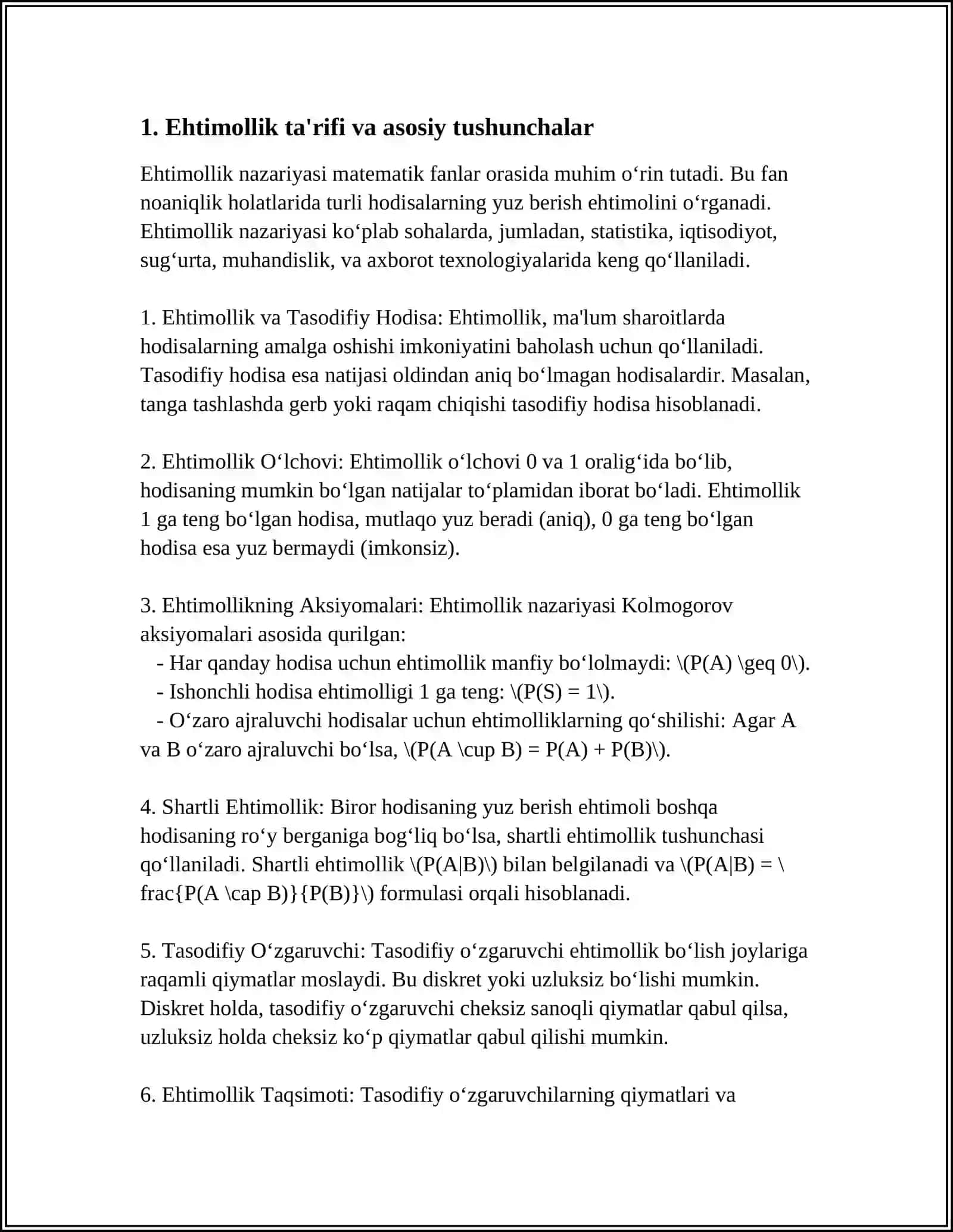 EHTIMOLLIK NAZARIYASI VA MATEMATIK STATISTIKA ELEMENTLARI 4