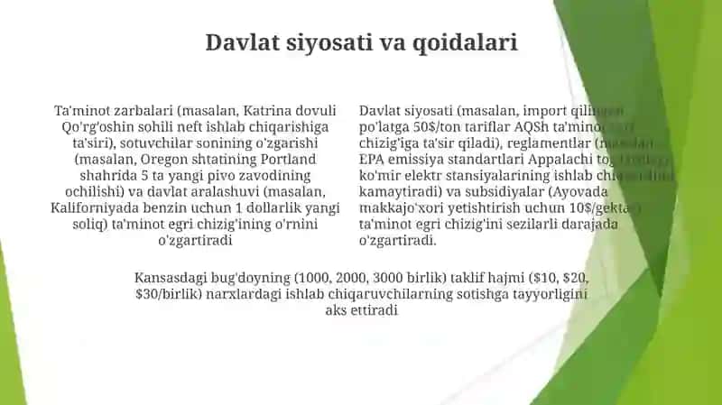 Taklif tushunchasi, taklif egri chizig‘i va uning hajmiga ta’sir etuvchi omillar 4