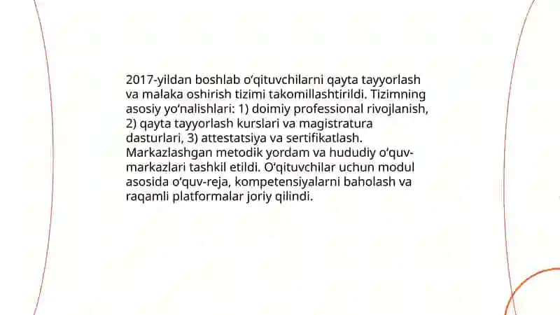 Oʻzbekiston Respublikasida taʼlim sohasida amalga oshirilgan islohotlar 4