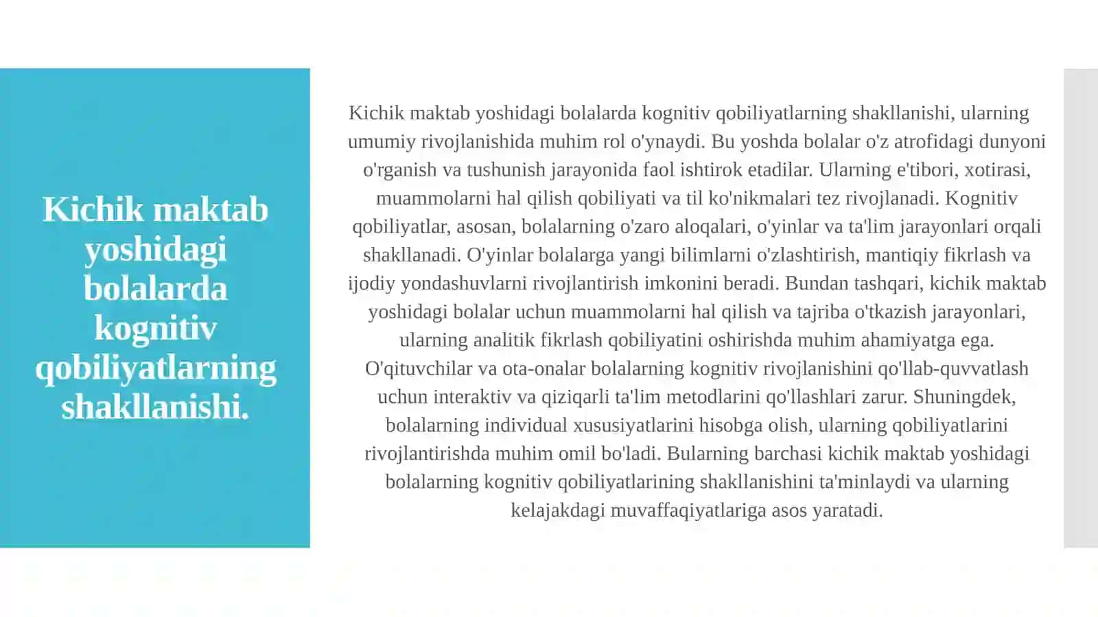 Kichik maktab yoshidagi bolalarning psixik rivojlanishi 4