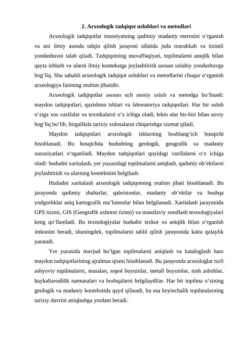Arxeologik tadqiqot uslubiyati 4