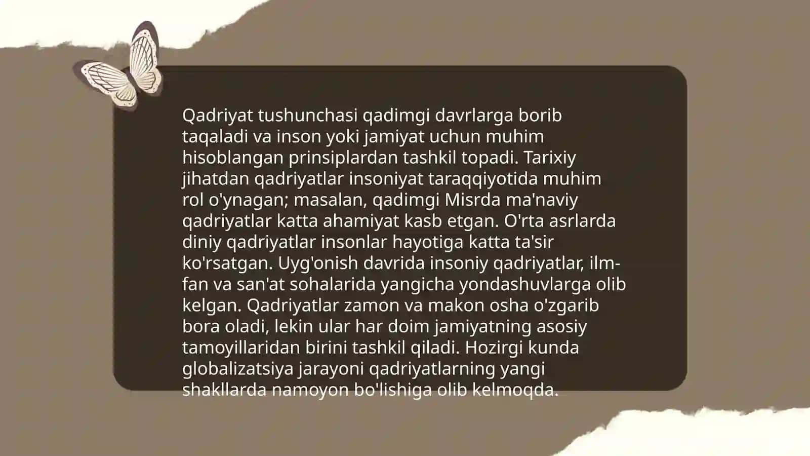 Qadriyat nazaryasining shakillanish tarixi 4