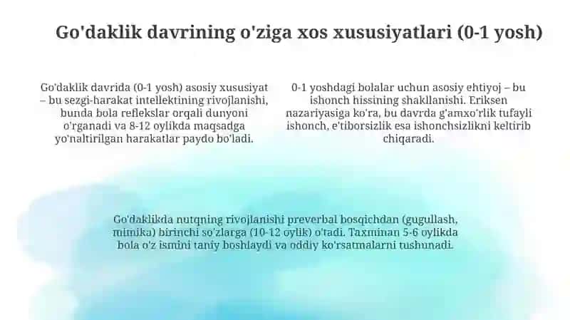 Ilk va maktabgacha talim davrining o'ziga xos xususiyatlari 4
