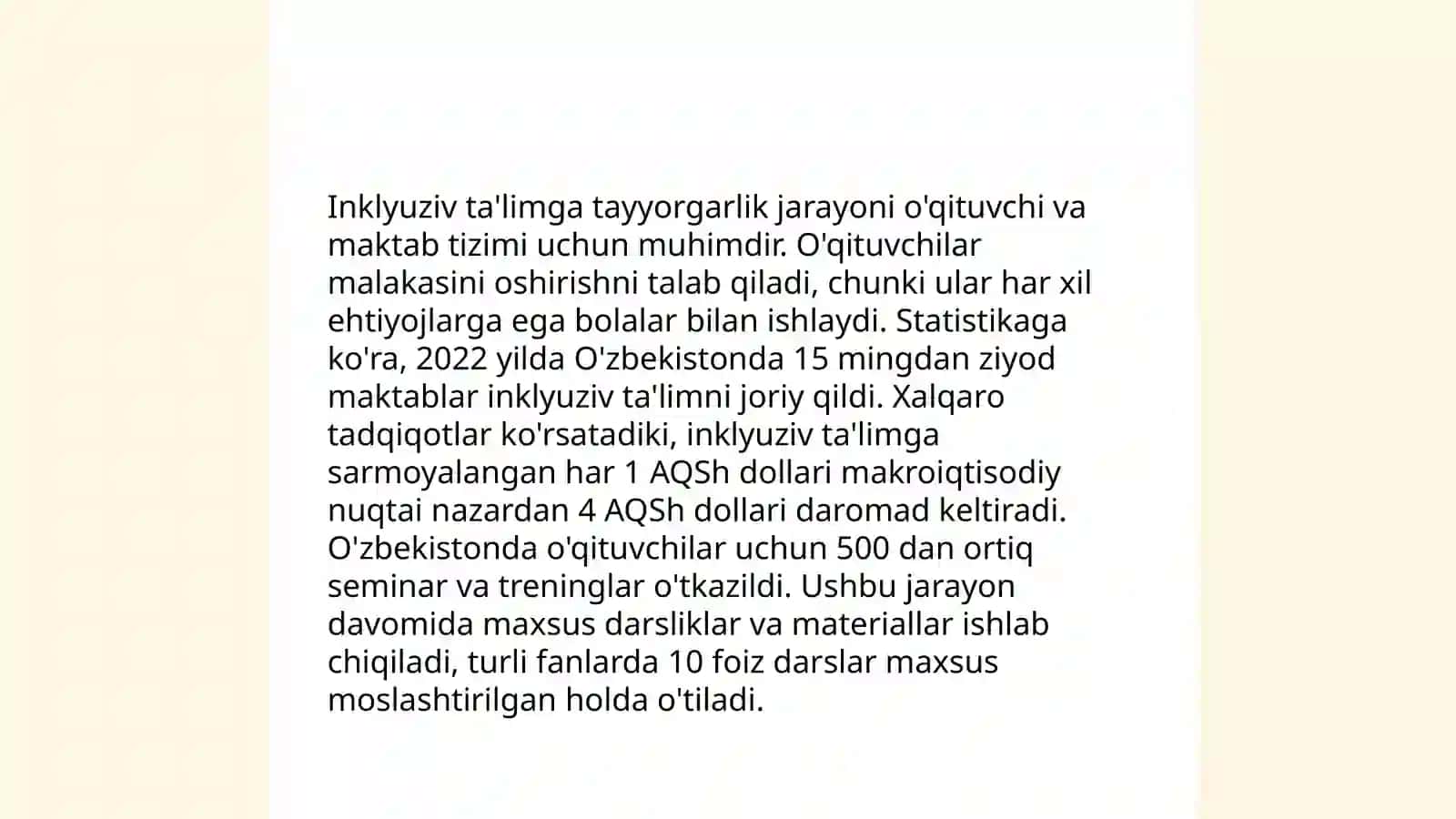 Maxsus ta'lim ehtiyojlarini aniqlash 4