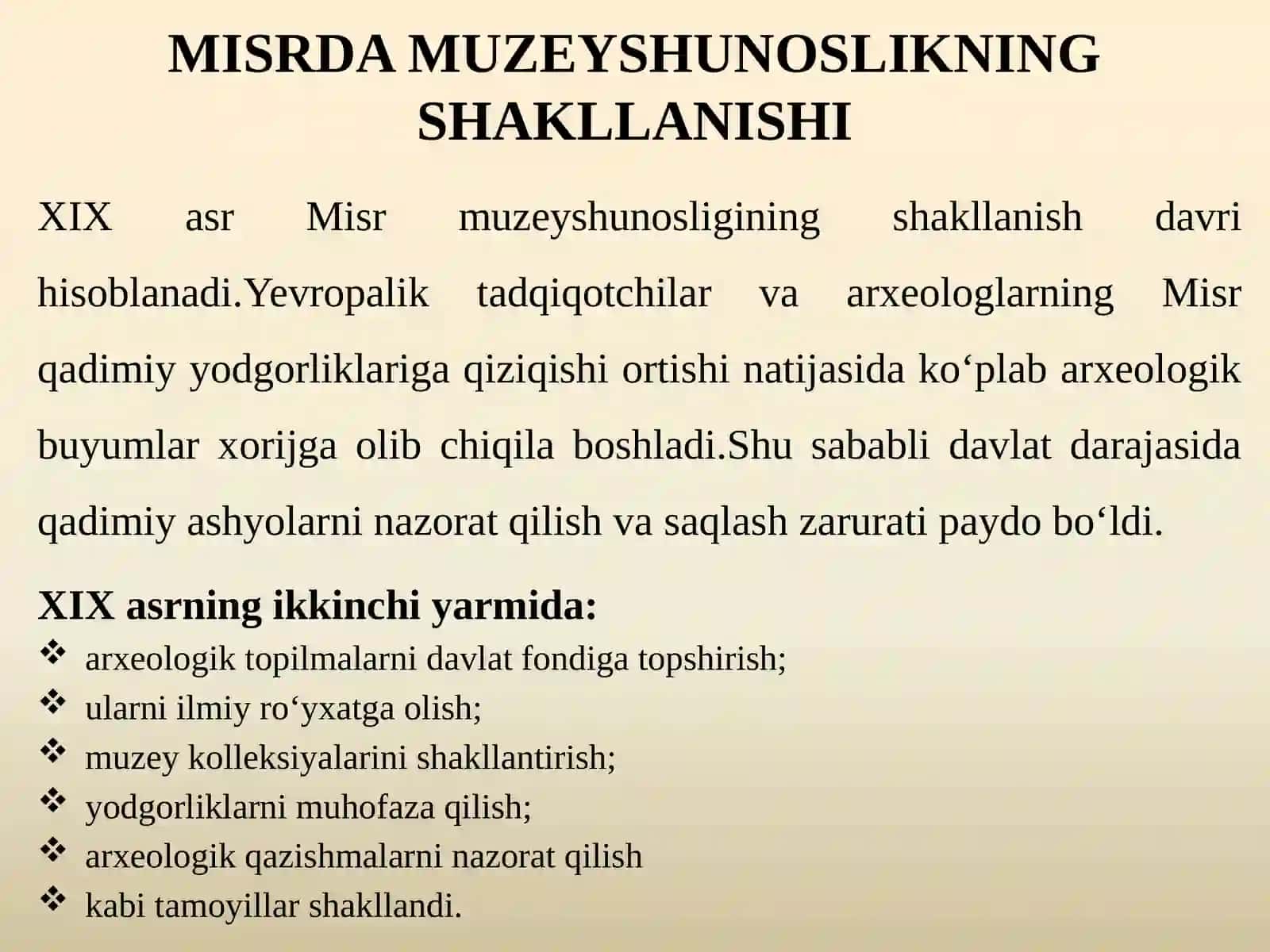 Yangi davrda Misr muzeylari 4