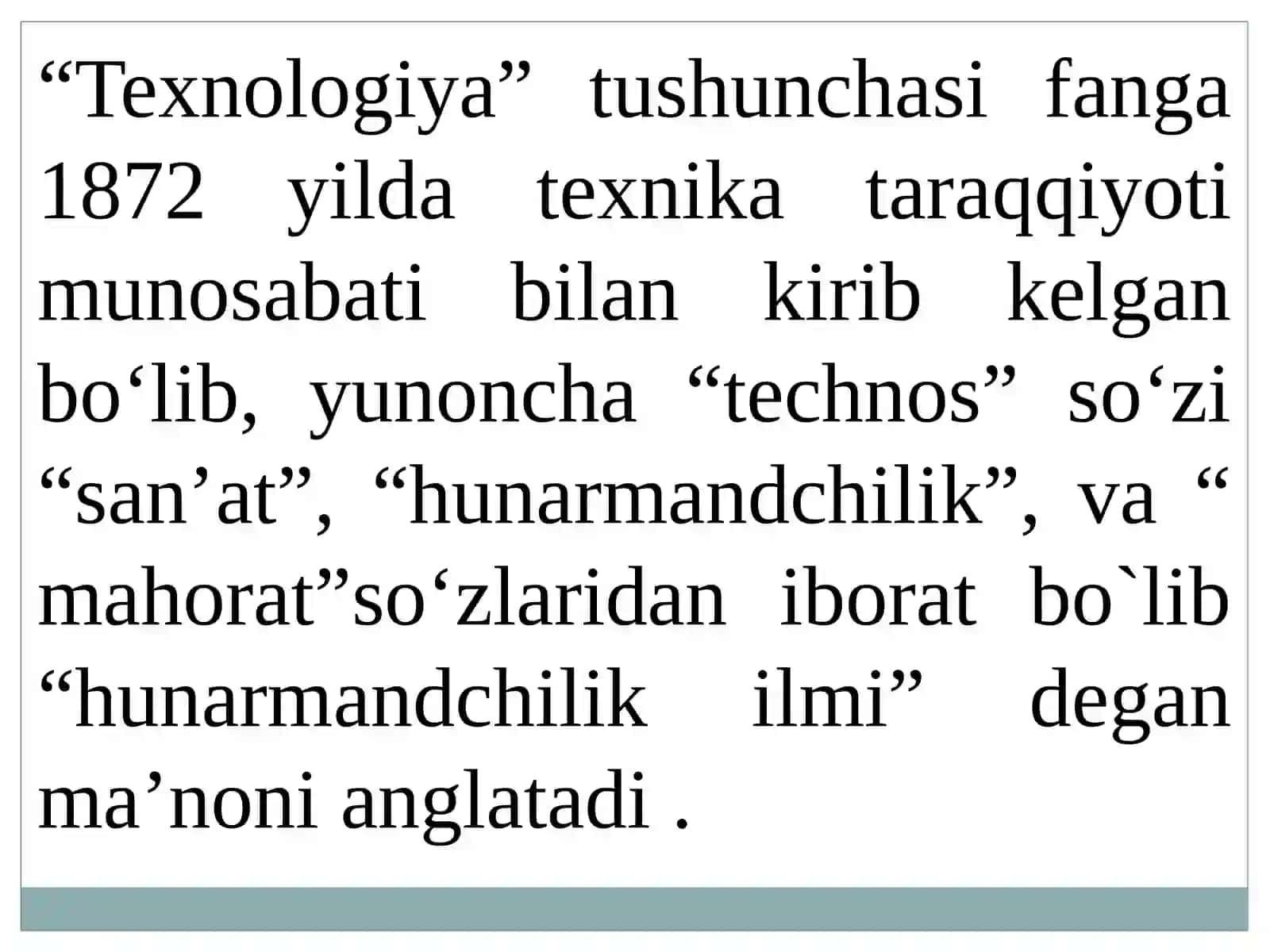 Texnologiya o‘qitish metodikasi fanining nazariy va amaliy asoslari 4