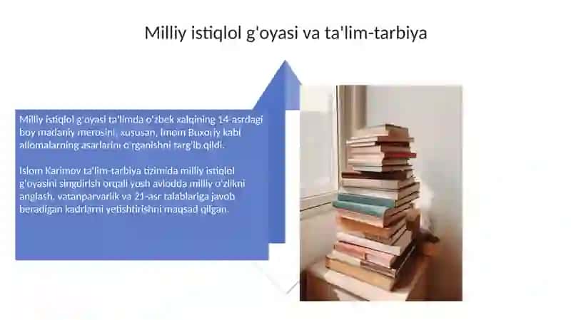 Oʻzbekiston Respublikasi birinchi prezidenti Islom Karimov asarlaridan taʼlim tarbiya masalalari 4