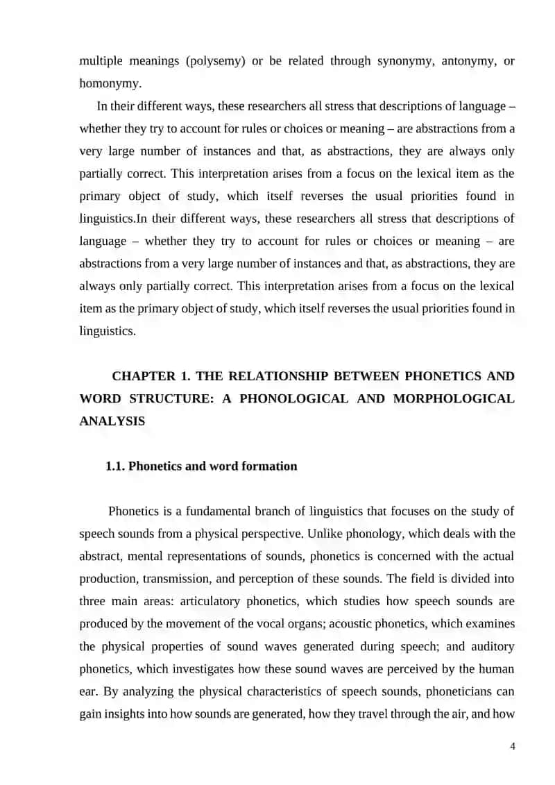 PHONETIC AND ANALYTICAL ASPECTS OF WORDS 4