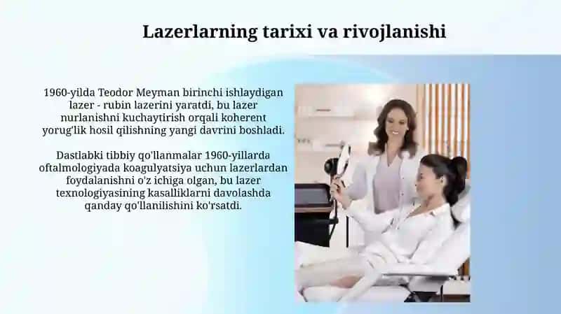 Lazerning tibbiyotda qo'llanishi 4