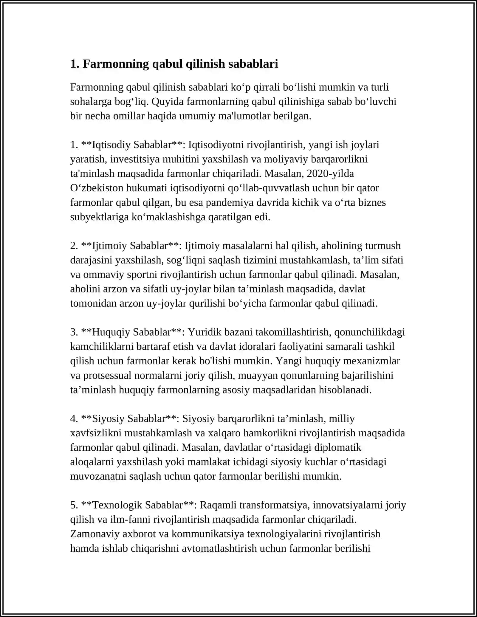 PREZIDENT SHAVKAT MIIRZIYOYEVNIN,,O‘ZBEK TILINING DAVLAT TIL SIFATIDAGI NUFUZI VA MAVQEYINI TUBDAN OSHIRISH CHORA-TADBIRLARI TO‘G‘RISIDA''GI FARMONNING TARIXIY AHAMIYATI 4