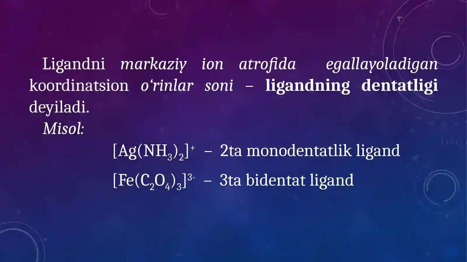 Kompleks birikmalar eritmalarida va oksidlanish-qaytarilish muvozanati 4