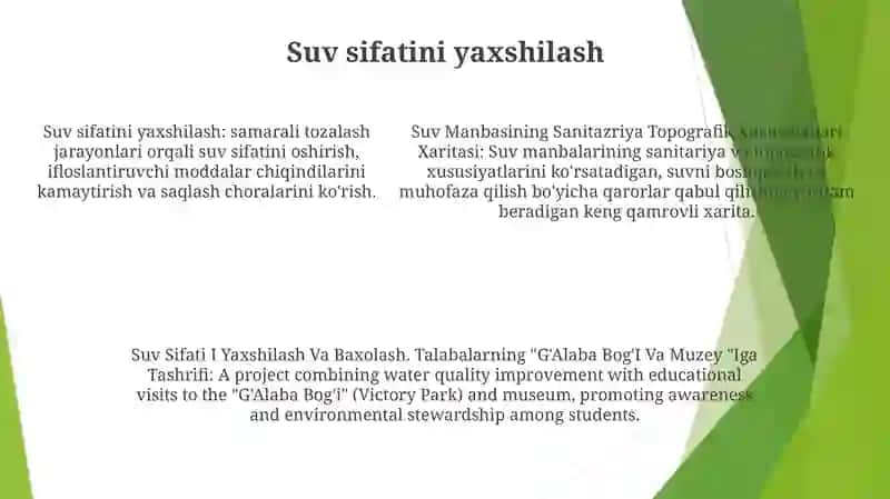 Suv Manbasining Sanitazriya Topografik Xususiyatlari Xaritasi 4