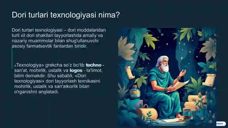 Dori turlari texnologiyasi  fanining rivojlanish tarixi 4