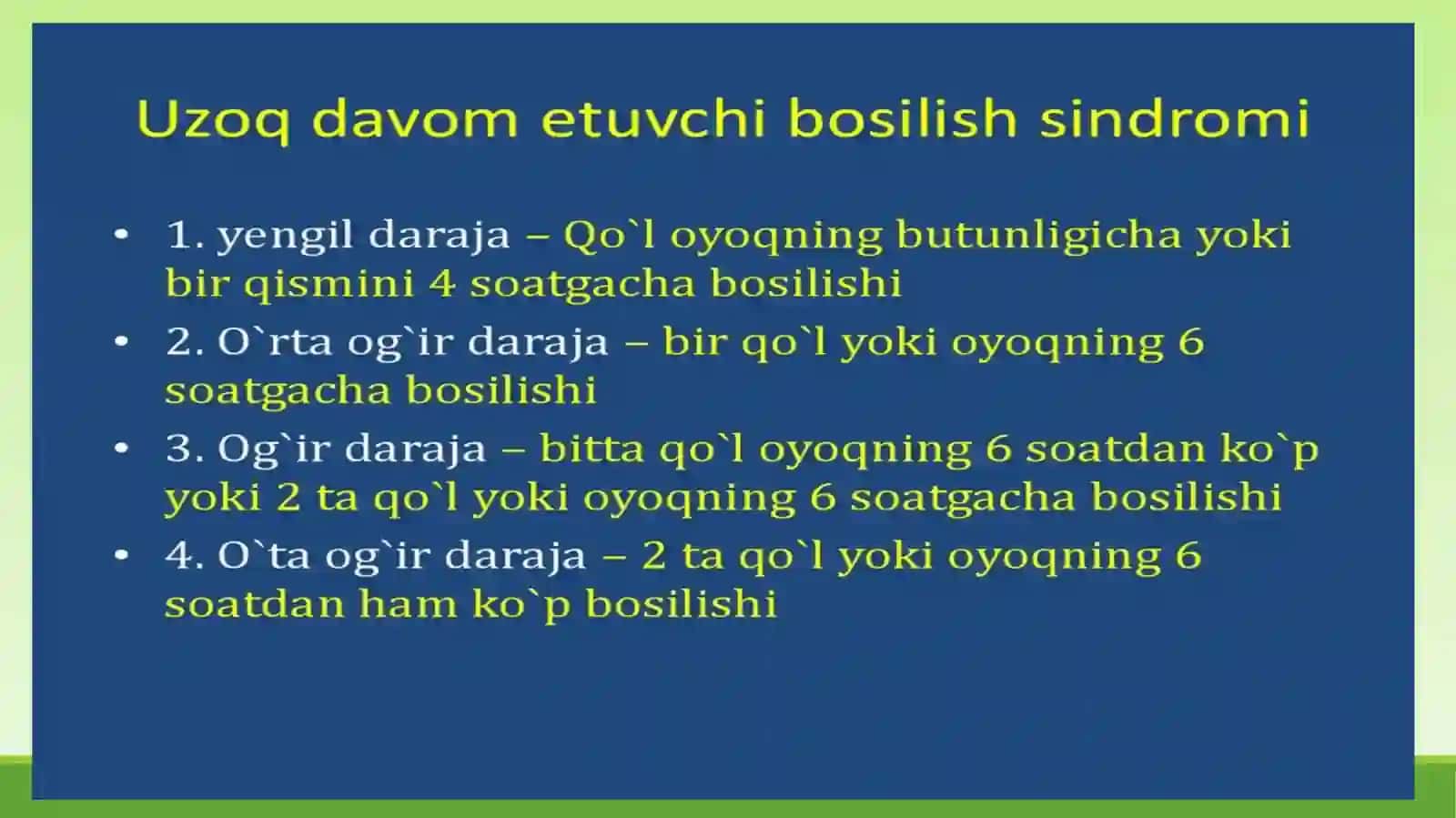 Uzoq bosilish sindromi 4