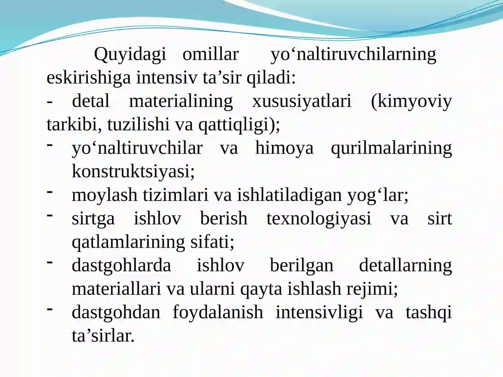 Tipovoy detallarni yemirilish qonuniyatlari 4