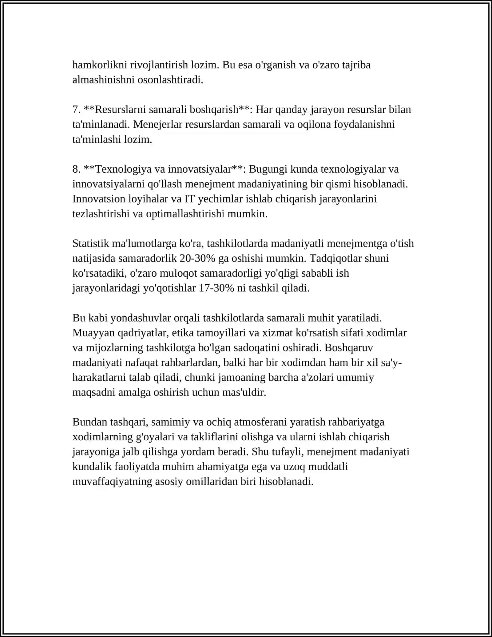 BO'LAJAK MENEJERLARDA BOSHQARISH MADANIYATINI SHAKLLANTIRISH 4