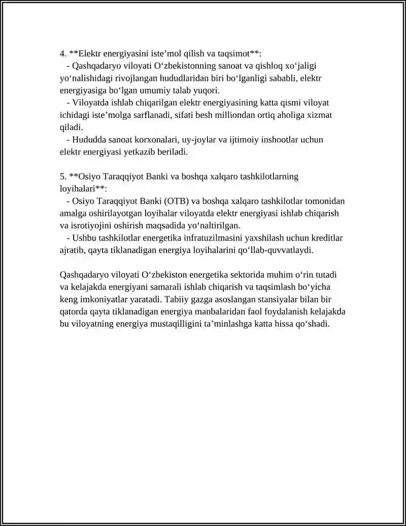 QASHQADARYODA ELEKTR ENERGIYA SANOATI 4