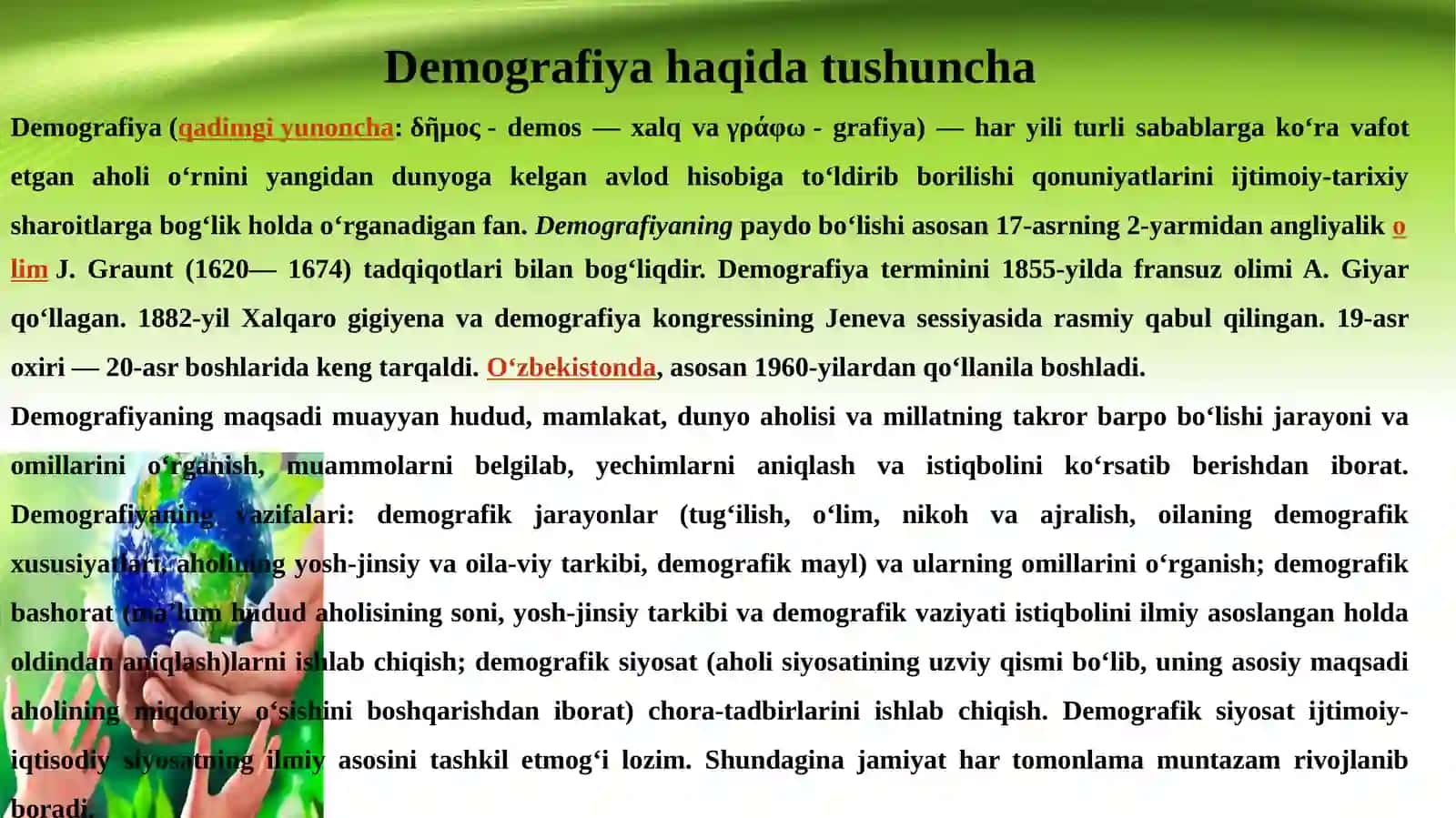 EKOLOGIYA VA DEMOGRAFIYA 4