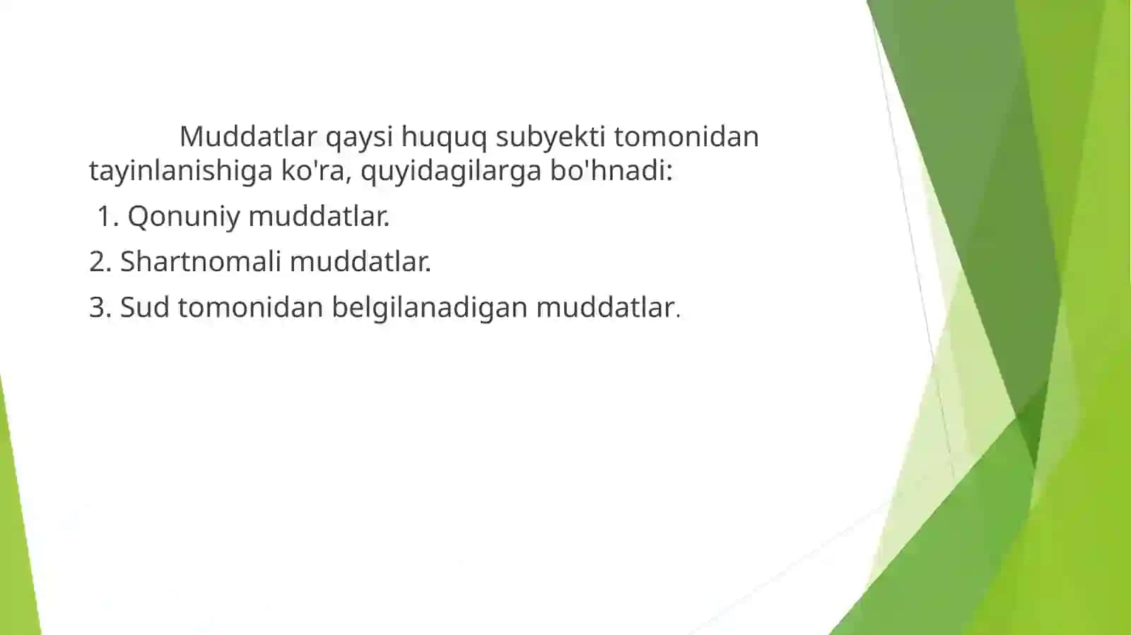 Fuqarolik huquqida muddatlar. Da’vo muddati 4