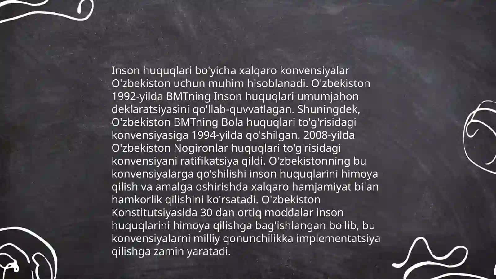 Inson huquqlarini himoya qilish.Ozbekiston Respublikasida Sud hokimyatning o'zgarishi 4