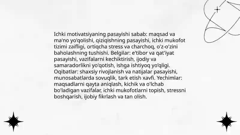 Motiva va motivatsiyaning sakkizta asosiy muammolari 4