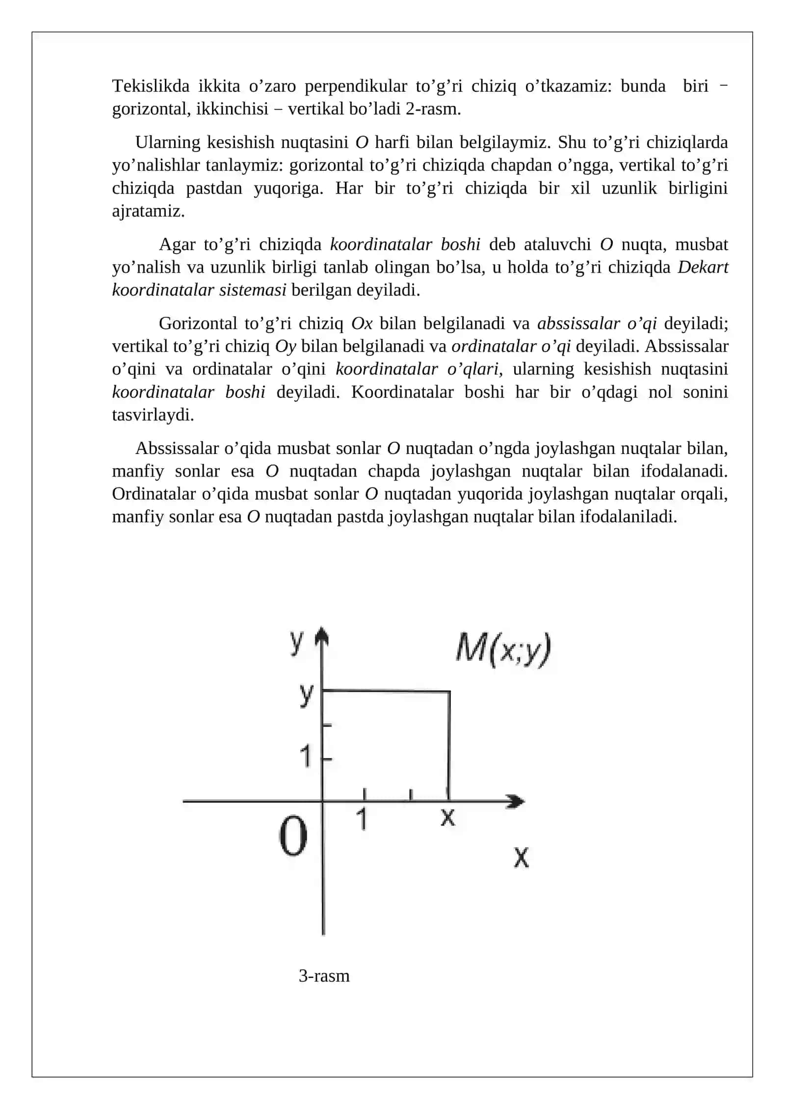 Dekart koordinatalar sistemasi 4