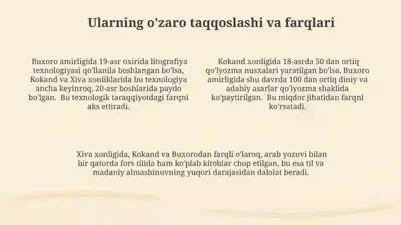 Buxoro amirligidagi kitob nashriyoti (XVII-XIX asrlar) 4
