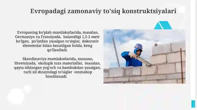 Evropa va O'zbekistonning turar-joy binolarida qo'llanilayotgan to'siq konstruksiyalar 4