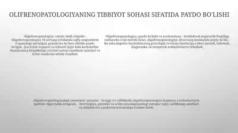 Olifrenopsixologiya Fanining Rivojlanish Tarixi 4