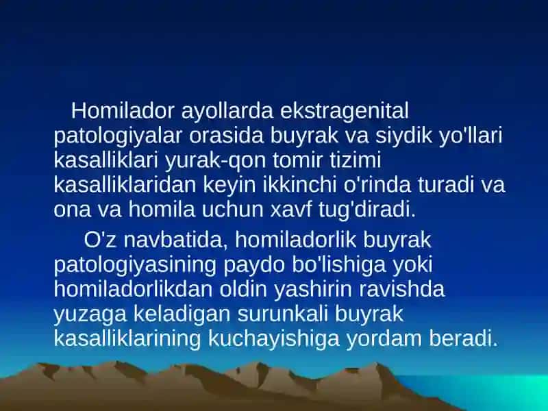 Homilador ayollarda piyelonefritit. 4