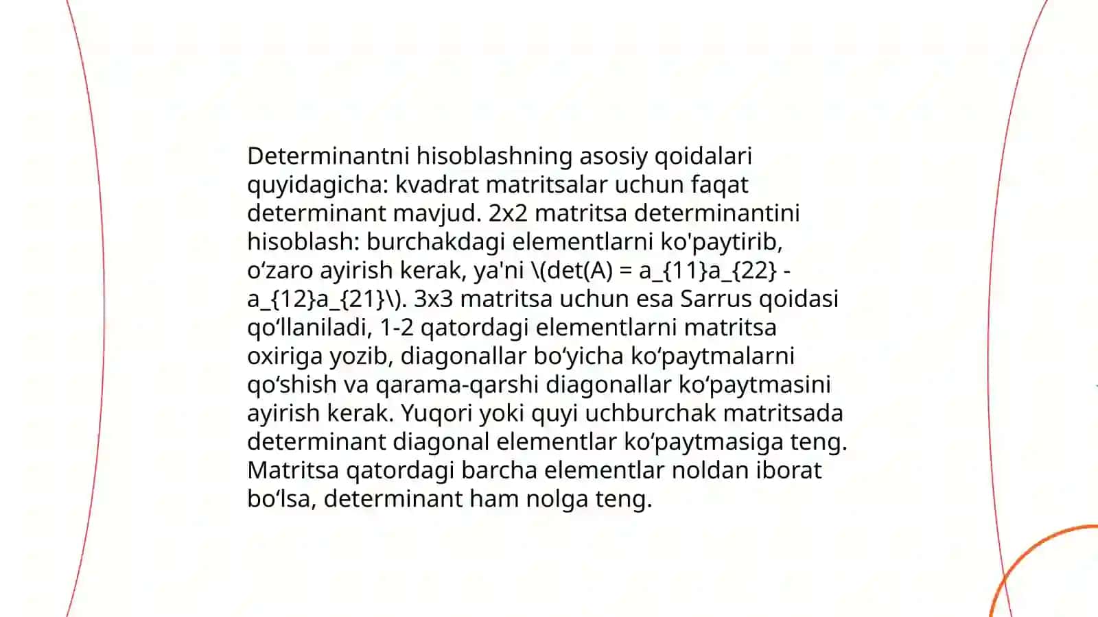 Kvadrat matritsa determinanti 4