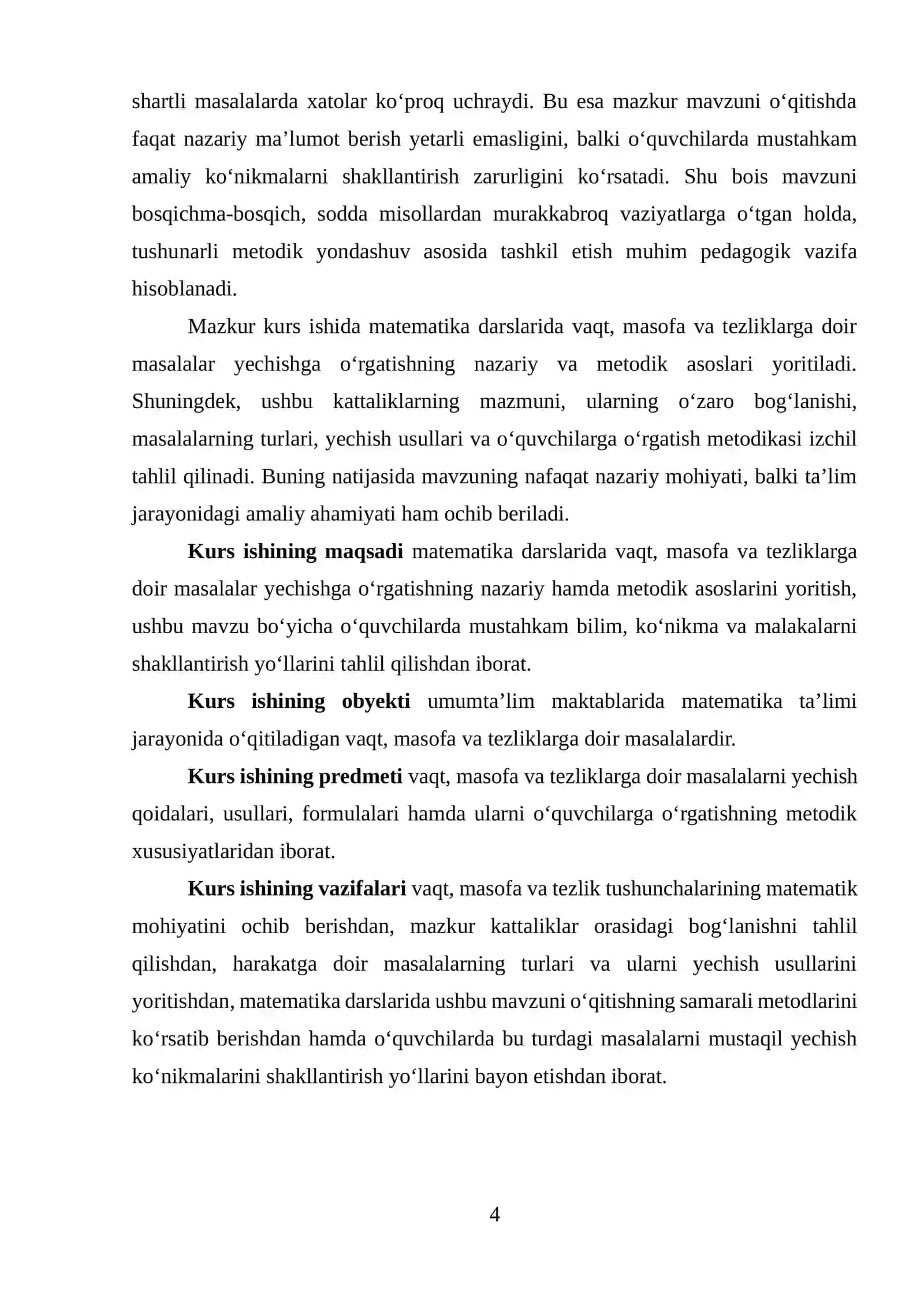 Matematika darslarida vaqt, masofa va tezliklarga doir masalalar yechishni o‘rgatish 4