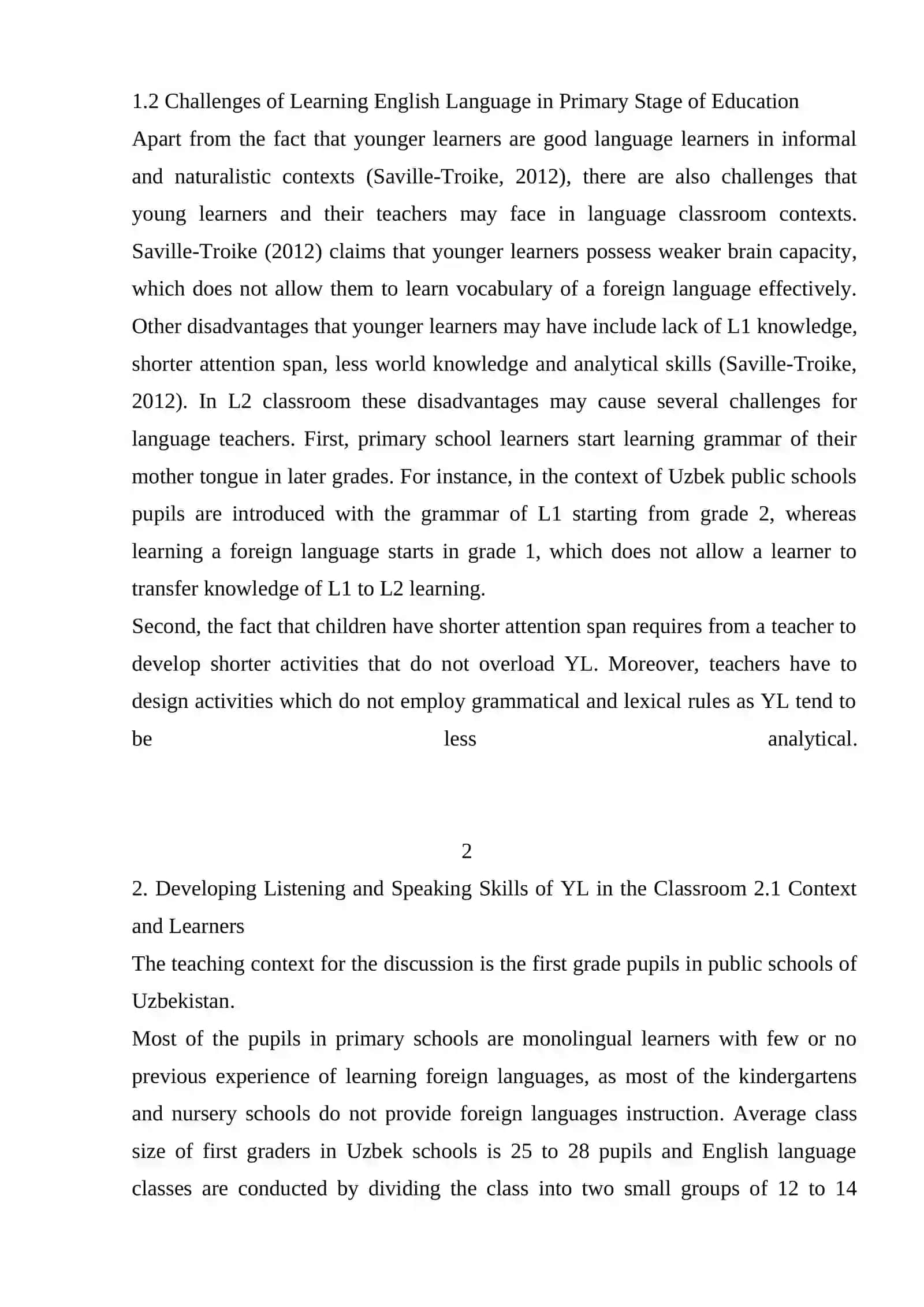 TEACHING YOUNG LANGUAGE LEARNERS IN THE CONTEXT OF UZBEKISTAN’S EDUCATION SYSTEM 4