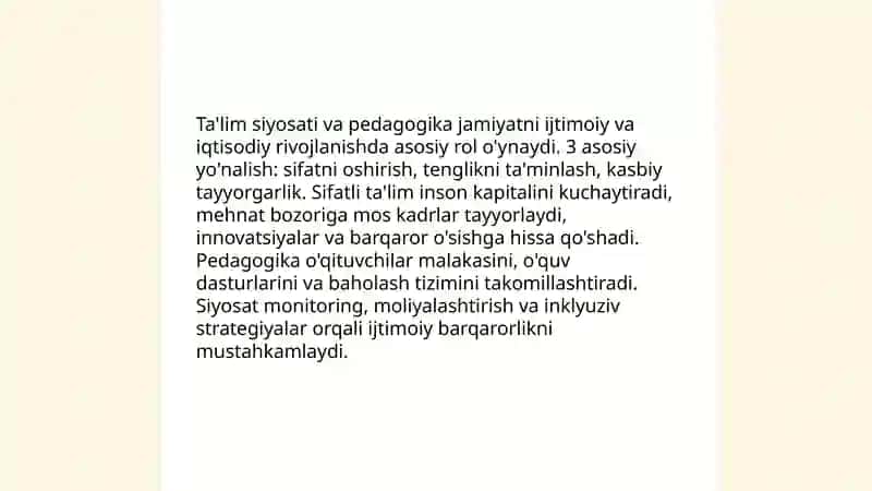 Pedagogikaning ijtimoiy fan sifatida jamiyat taraqqiyotidagi o‘rni 4