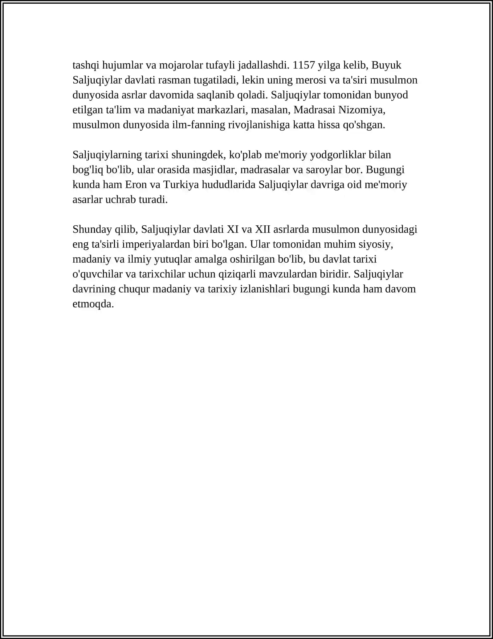 SALJUQIYLAR DAVLATI 4