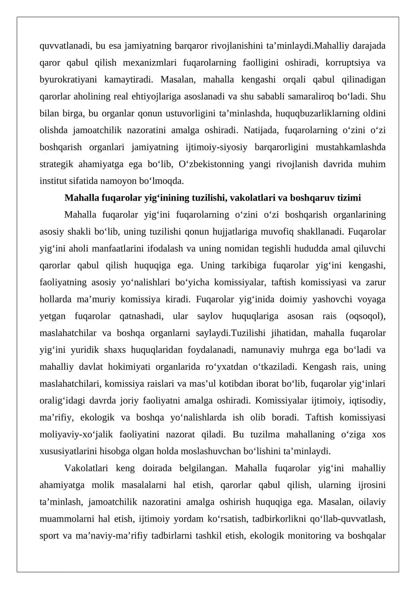 Mahalla fuqarolar yig‘ini qarorlarining qonuniyligini ta’minlash va ularning ijrosini nazorat qilish mexanizmlari 4