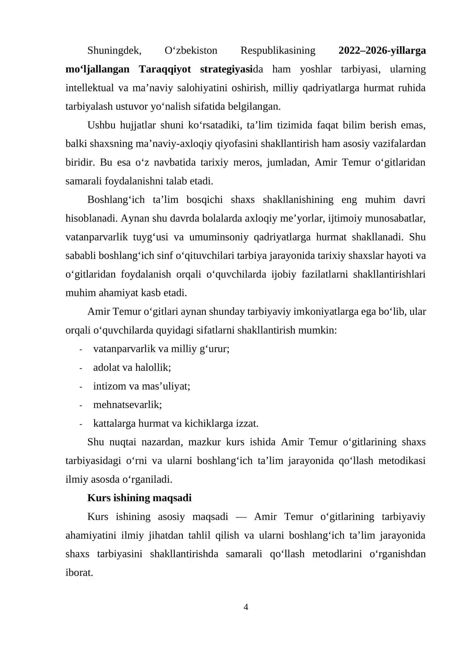 Boshlang’ich ta’lim pedagogikasi fanidan 4