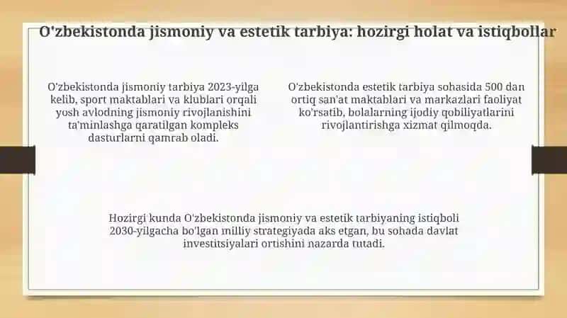 Jismoniy va Estetik Tarbiya 4