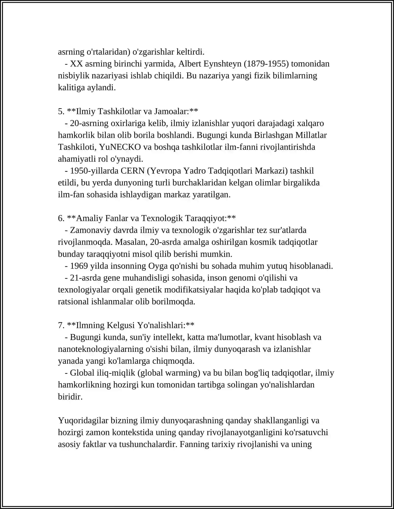 MUSTAQIL ISH Mavzu: FAN ILMIY DUNYOQARASH SHAKLI SIFATIDA 4