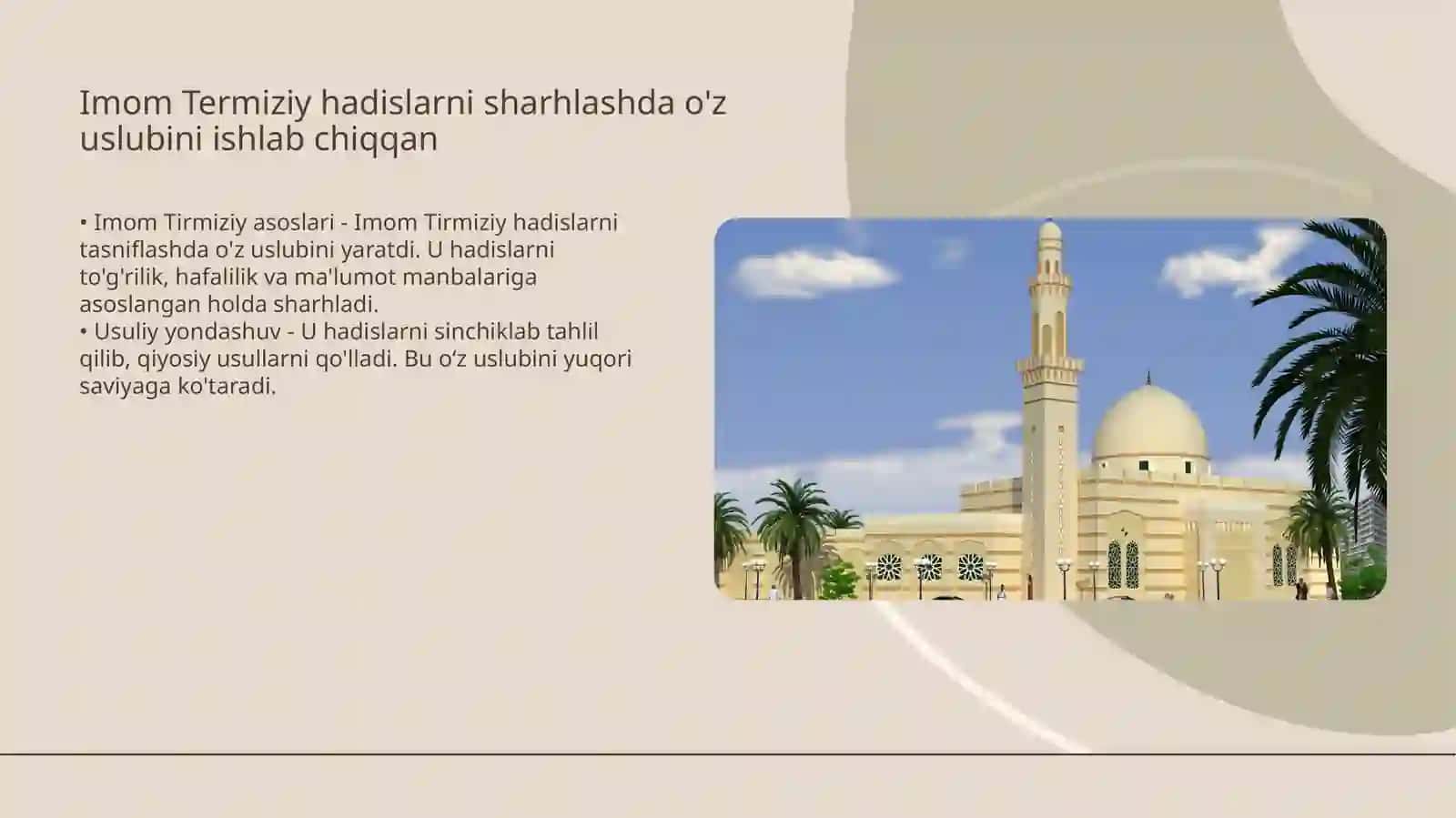 Imom Buxoriy va Imom Termiziyning hadisilmiga qoʻshgan hissalarini qiyosiy tahlili 4
