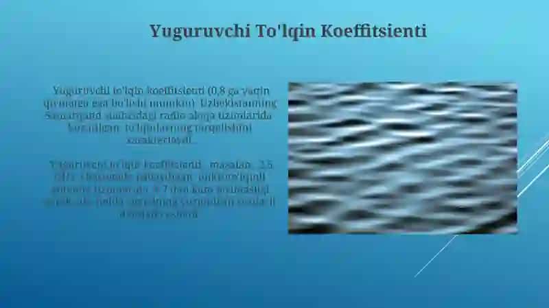 Akslanish koeffitsenti yuguruvchi to’lqin koeffitsenti turg’un koeffitsenti 4