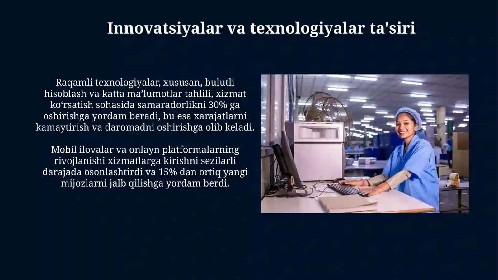 Rivojlangan davlatlarda xizmat ko’rsatish sohalarining rivojlanishi 4