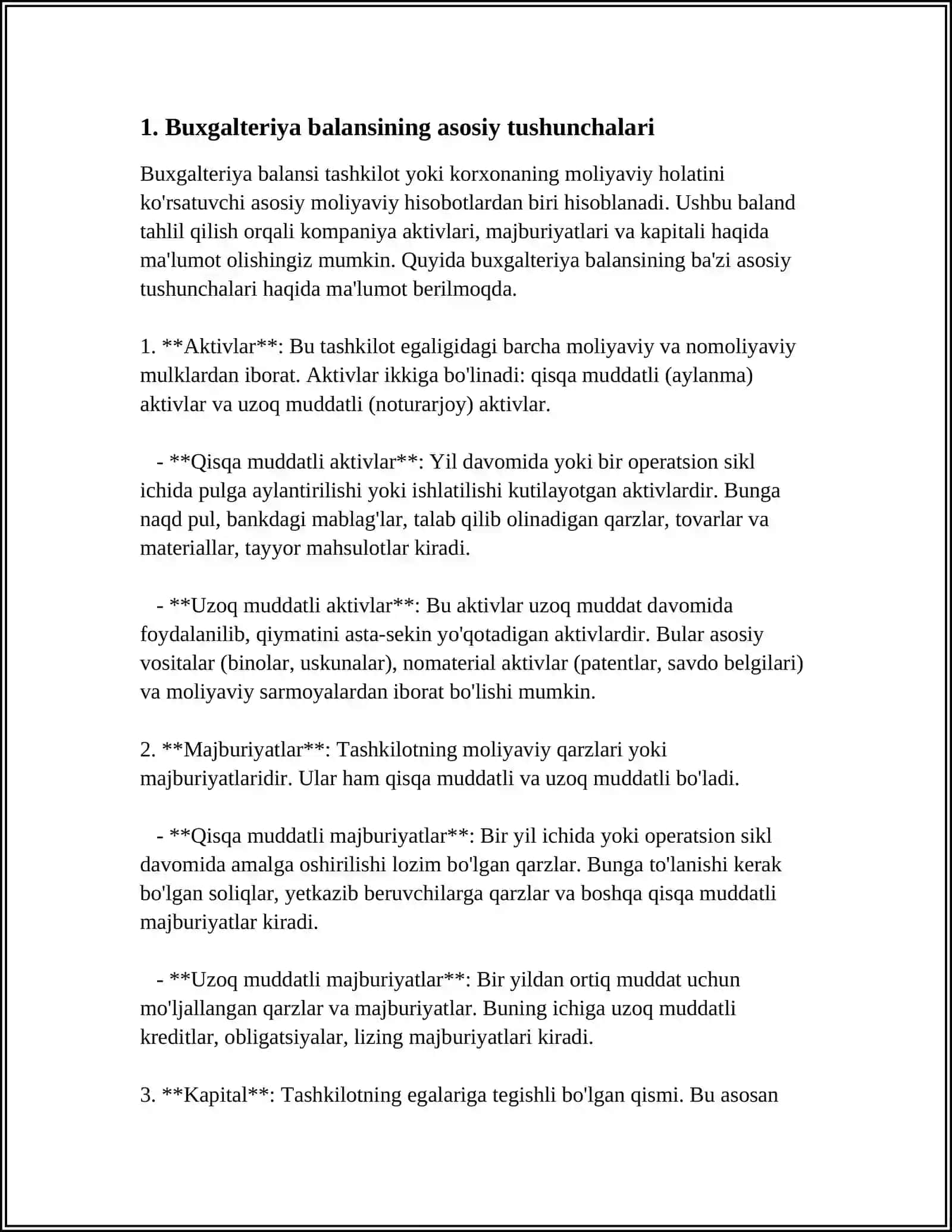 BUXGALTERIYA BALANSINI TUZISH 4