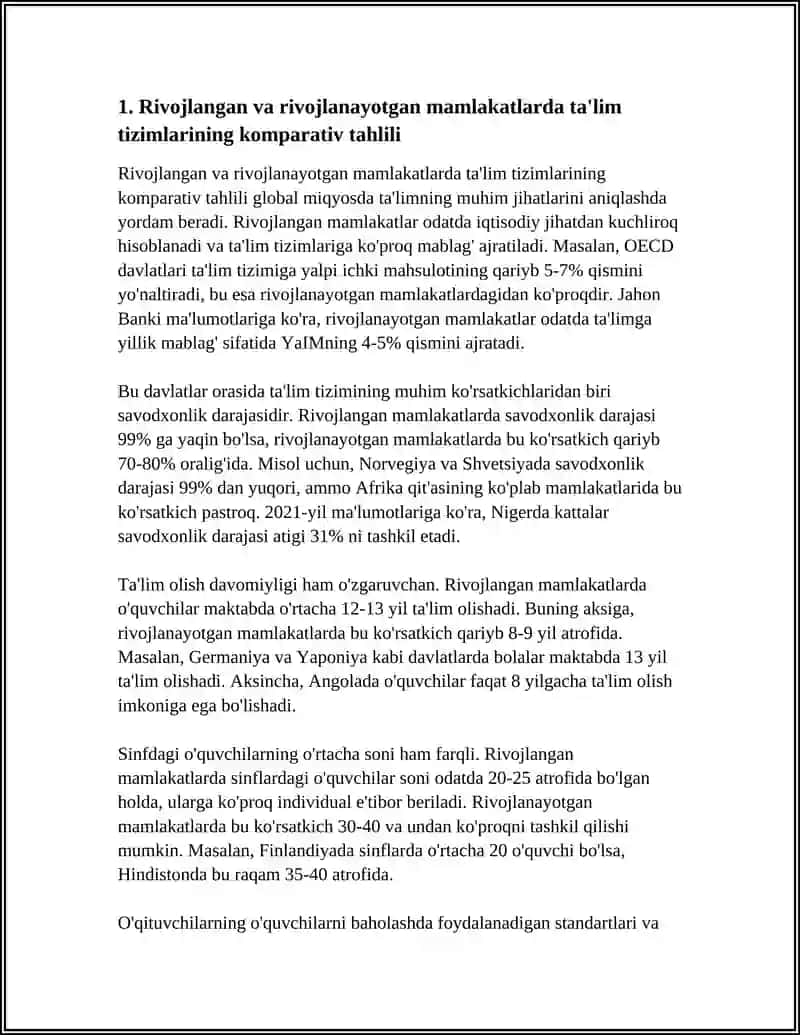 JAHON MAMLAKATLARIDA KOMPARATIVISTIK PEDAGOGIK 4