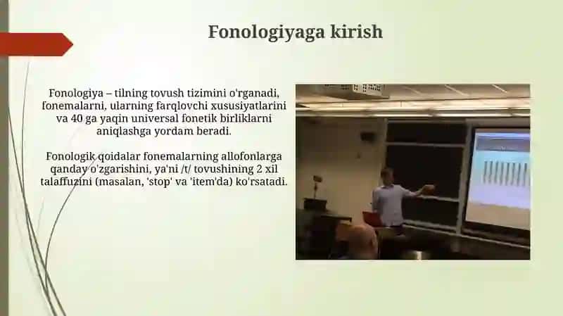 Fonetika va fonologiya taqdimot 4