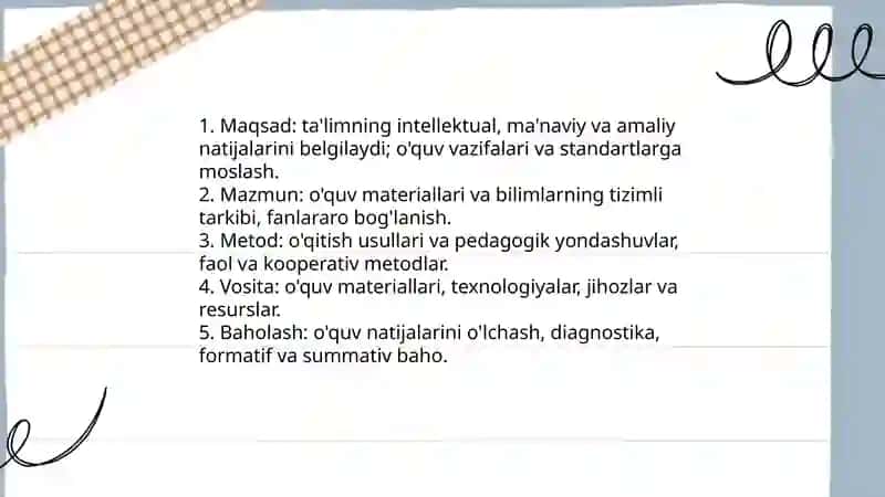 Didaktika-pedagogik ta'lim nazariyasi. O'qitish jarayoni yaxlit tizim sifatida 4