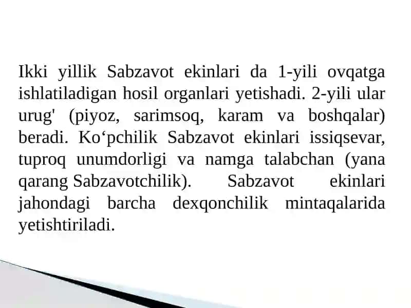 SABZAVOT EKINLARI ZARARKUNANDALARI BIOEKOLOGIYASI 4
