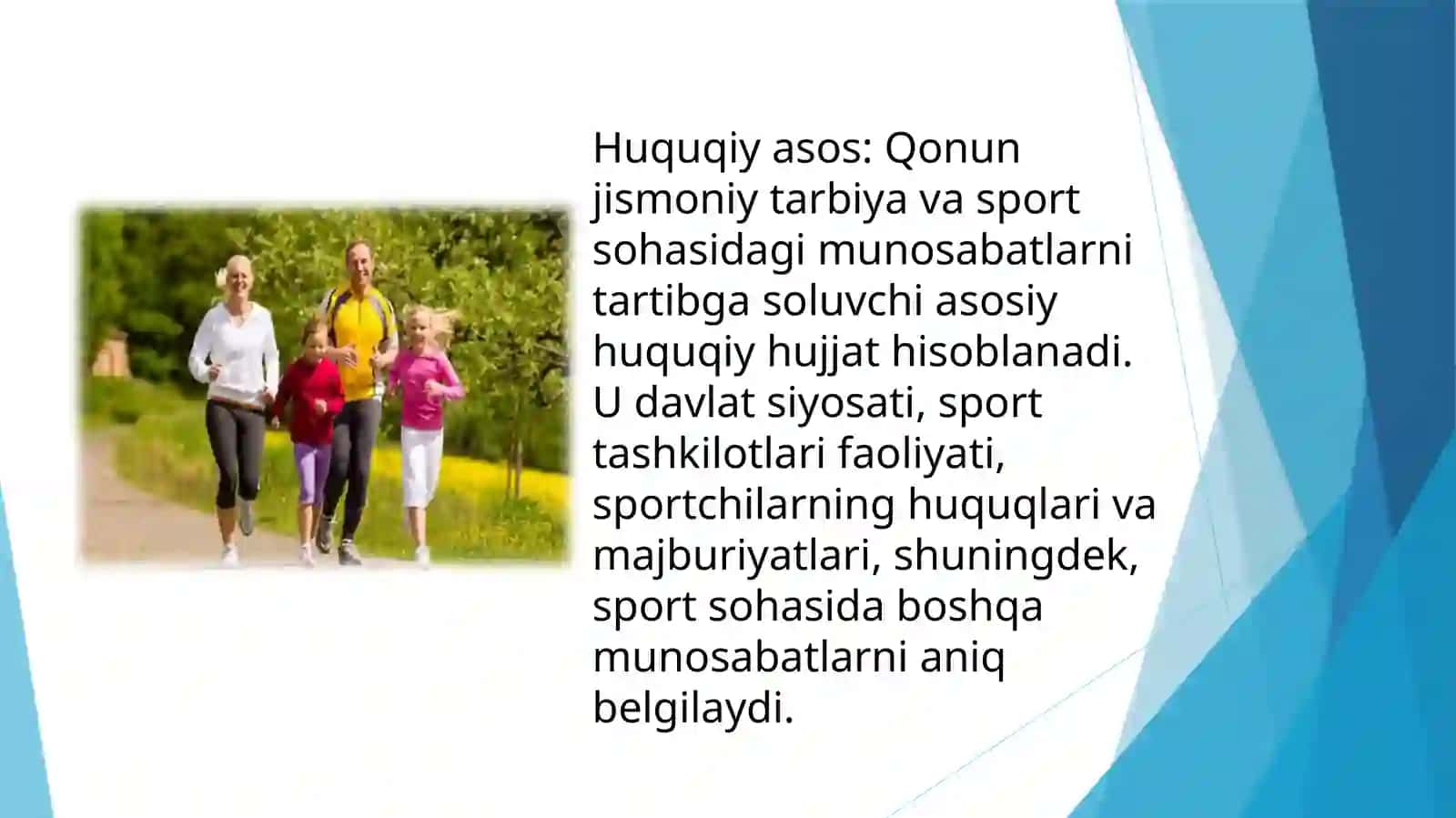 O'zbekiston Respublikasi «Jismoniy tarbiya va sport to'g'risida»gi qonuning ahamiyati 4